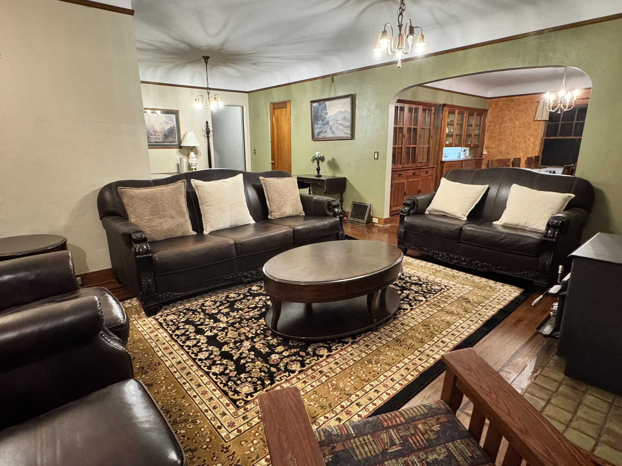 living room living room with ample seating and view into the dining room